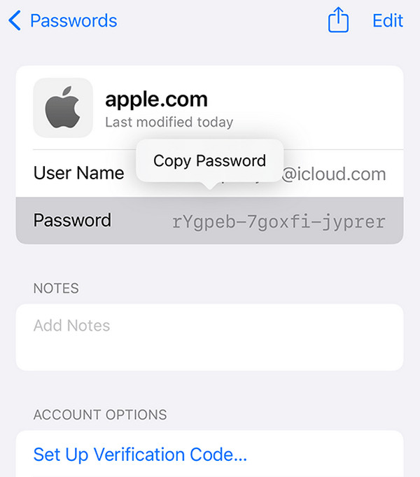 see apple id password via iphone settings