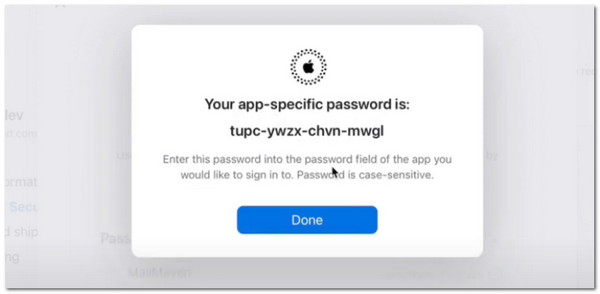 see app specific password