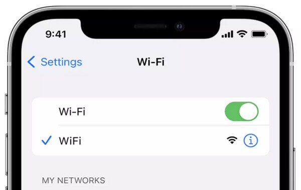 access wifi on settings