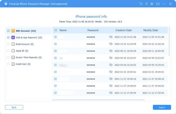 the passwords saved on your iPhone