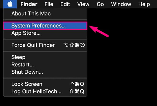 click System Preferences