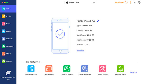 ios transfer interface