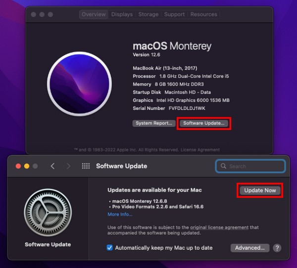 update macos