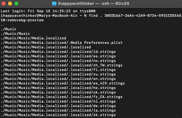 find files with terminal