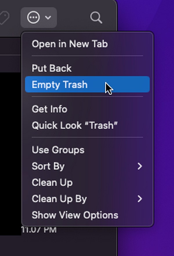 empty trash