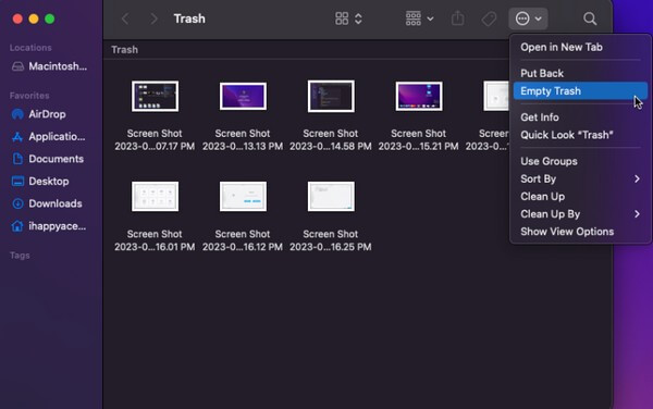 empty trash folder