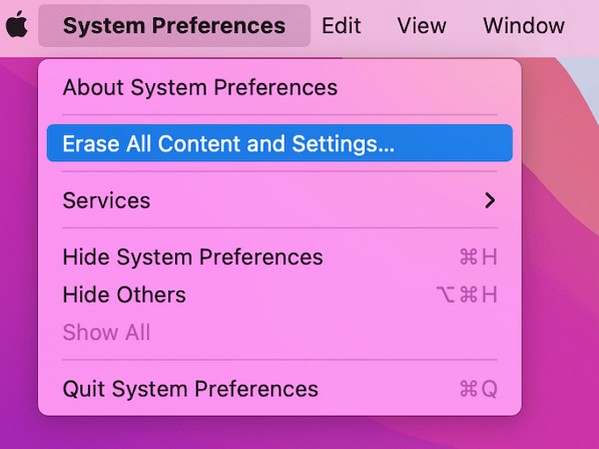 erase all content and settings