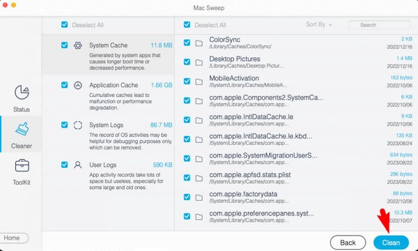 clean mac storage