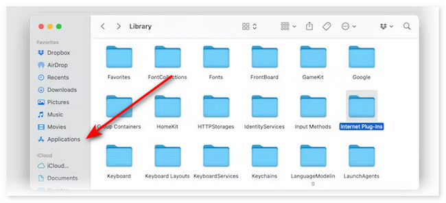 click applications folder on mac