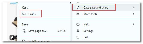 click cast button