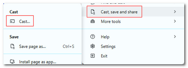 click cast button