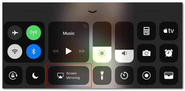 tap screen mirroring button