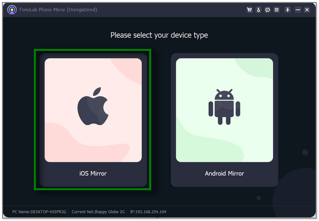 choose the iOS Mirror option