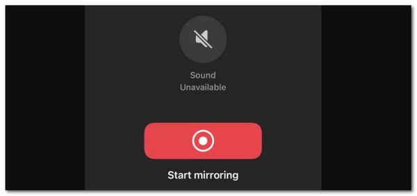 tap start mirroring button