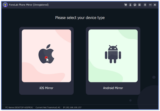 choose the iOS Mirror