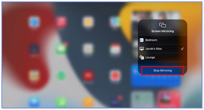 click the Stop Mirroring button