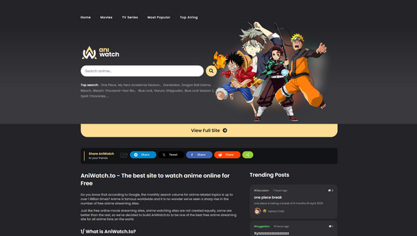 stream anime on aniwatch