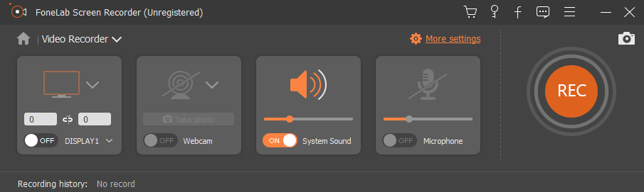 Manage the screen recording settings