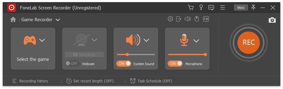 game record settings