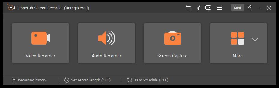 fonelab screen recorder interface