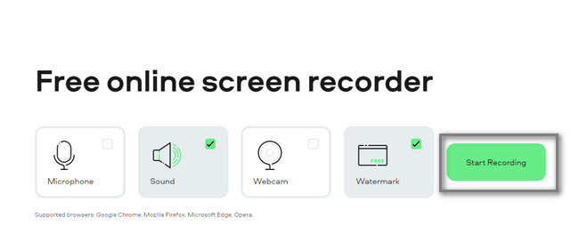 Click the Start Recording button