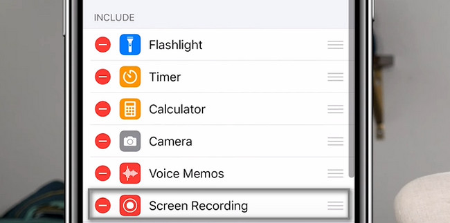 locate the Screen Recording icon