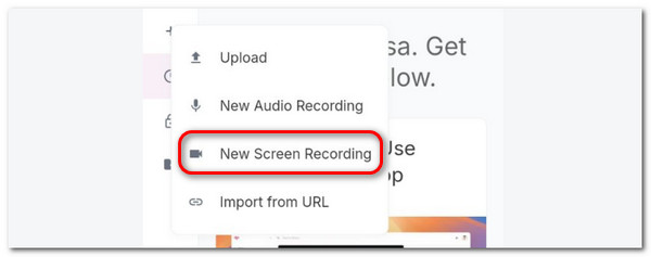 create new screen recording