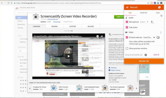 screencastify chrome plugin