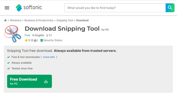 download snipping tool on web browser