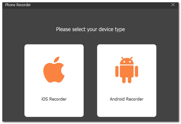 choose ios or android recorder