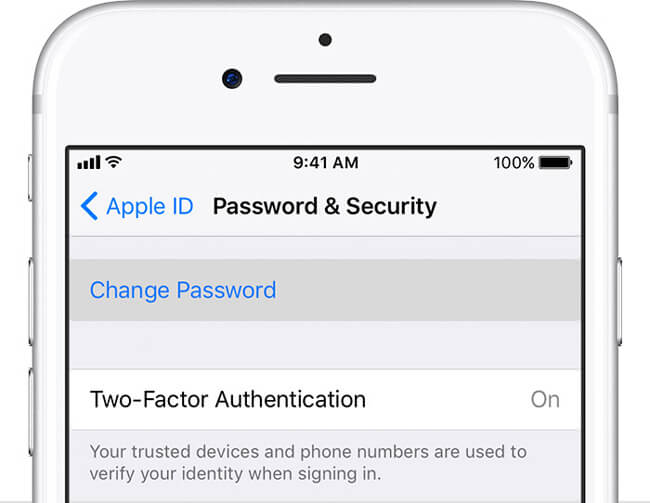 itunes password reset with email