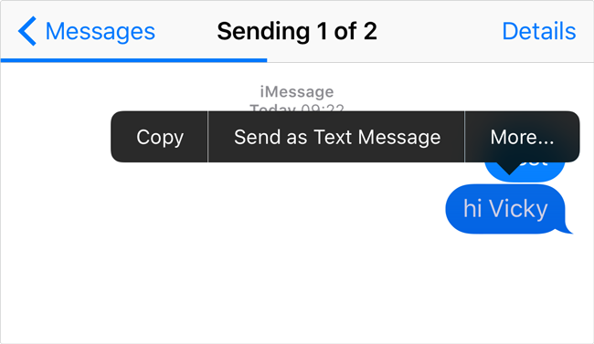 i want to send sms instead of imessage