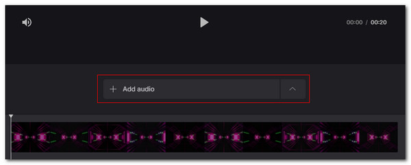 click add audio button