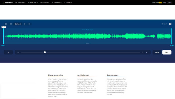 123apps audio speed changer