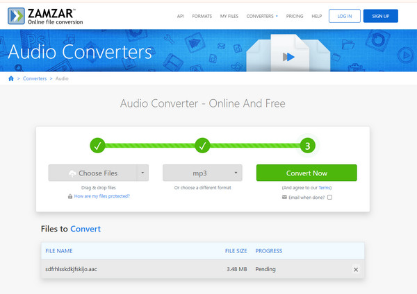 zamzar audio converter