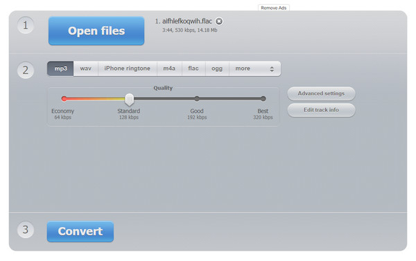 123apps online audio converter