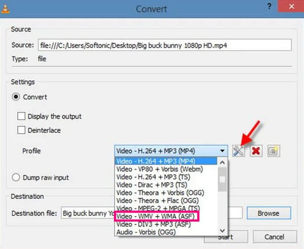 Convert FLV to WMV Using VLC