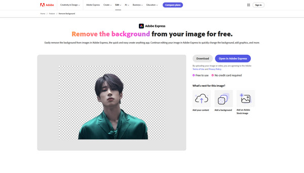 adobe image background remover