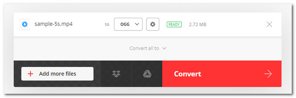 click convert button