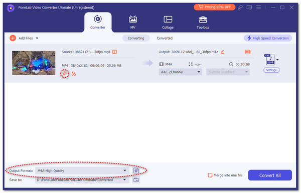 choose output format