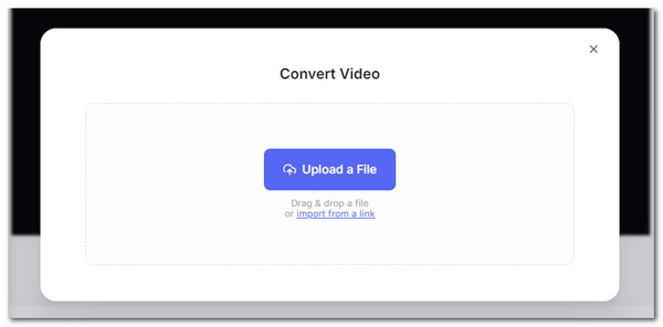 click upload a file button