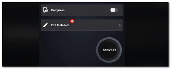 tap convert button