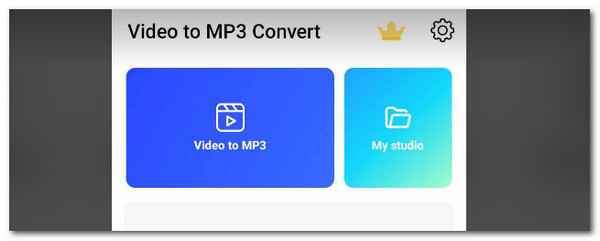 tap video to mp3 button