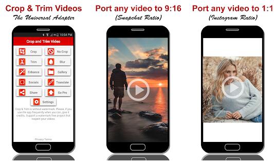 crop video android no watermark