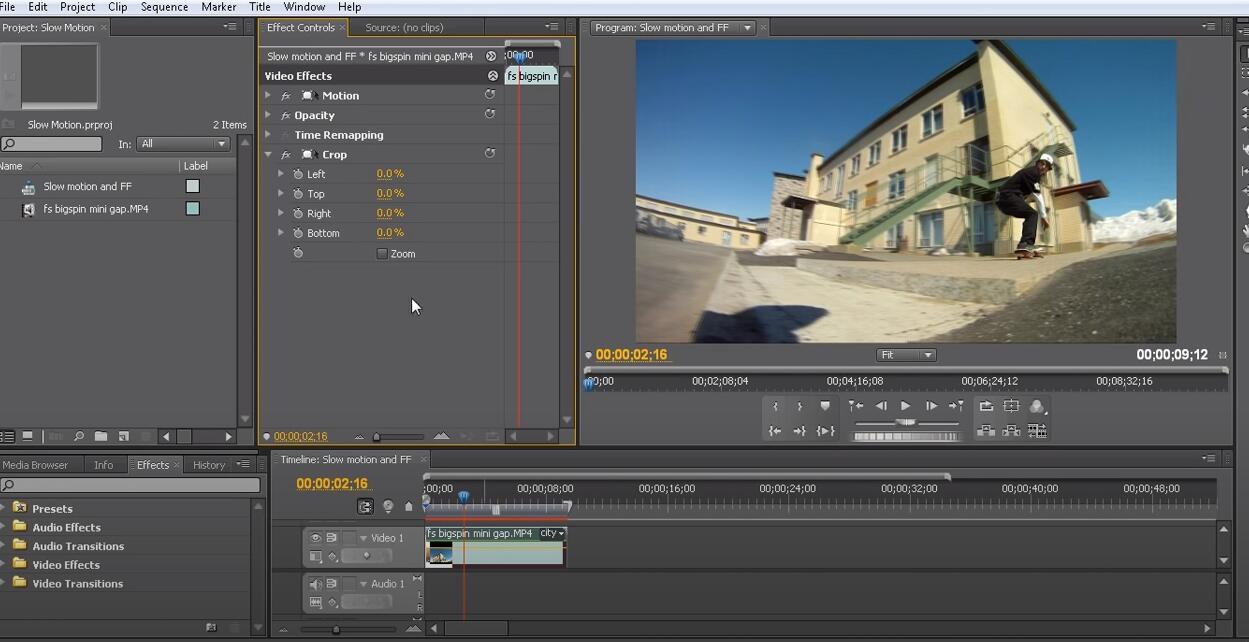 how to crop a video in adobe premiere pro