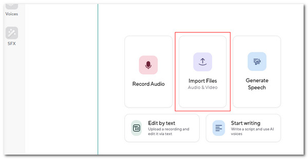 click import files button