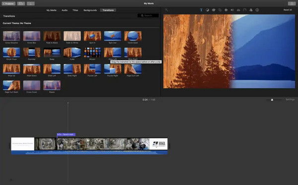 edit video through imovie