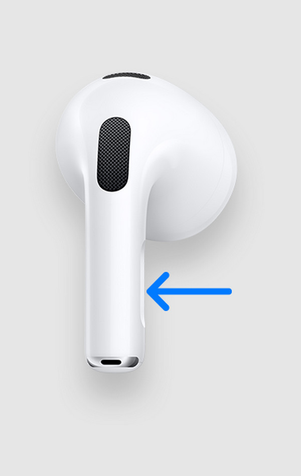 swipe airpods stem