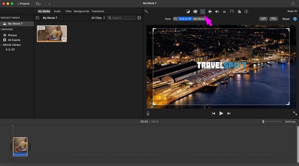 imovie crop video