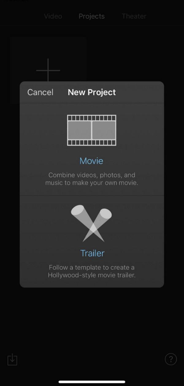 choose movie option